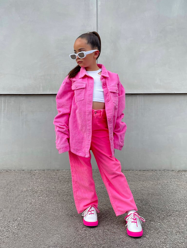 Girls pink jeans and jacket