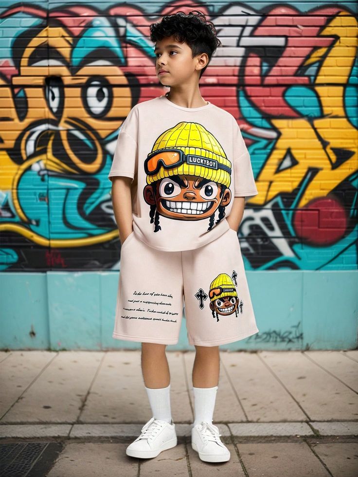 Boys Graphic Shorts and T-shirt
