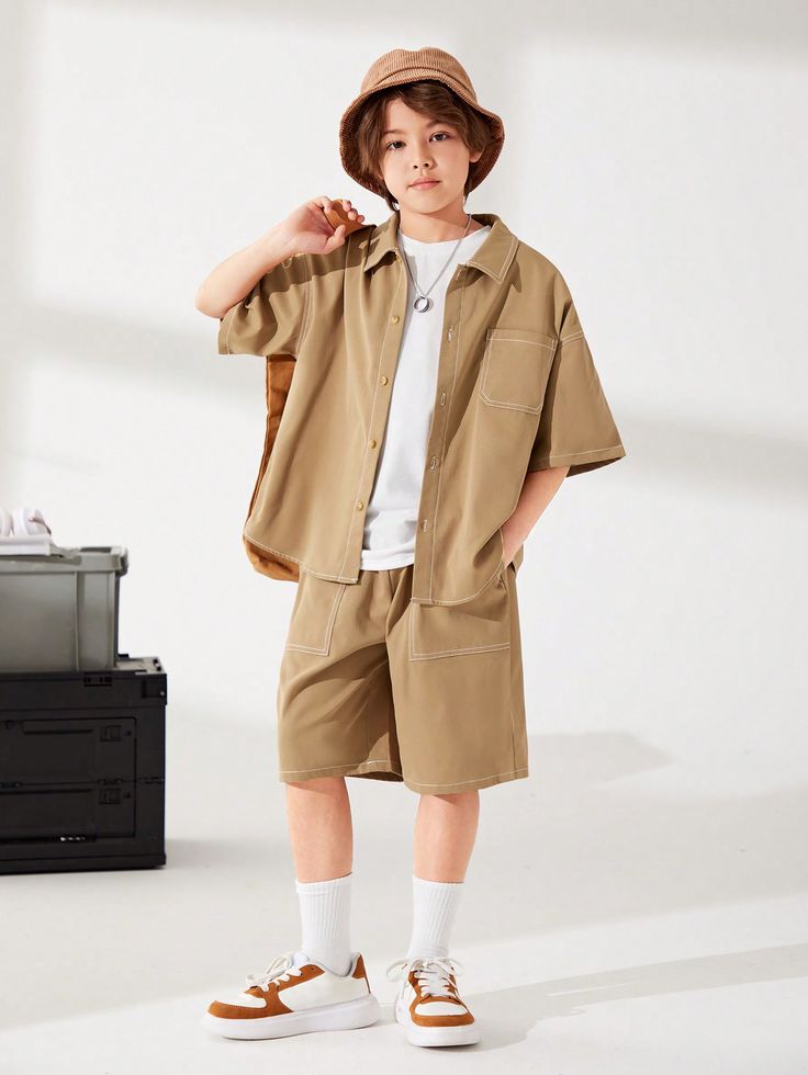 Boys Shorts and Buttoned Shirt Set